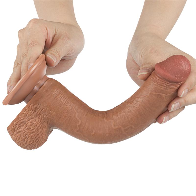 Dildo Sliding Skin 9 Marron