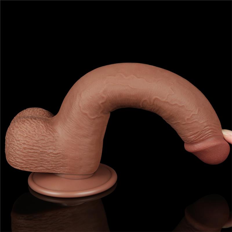 Dildo Sliding Skin 9 Marron