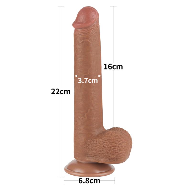 Dildo Sliding Skin 9 Marron