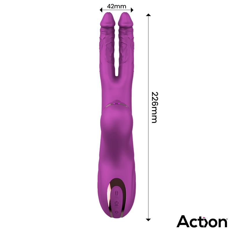 Nico Vibrador con Dildos Alternantes y Bola Percutora 4 Motores