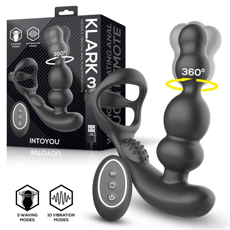 Klark Plug Anal Oscilante con Vibracion y Mando a Distancia