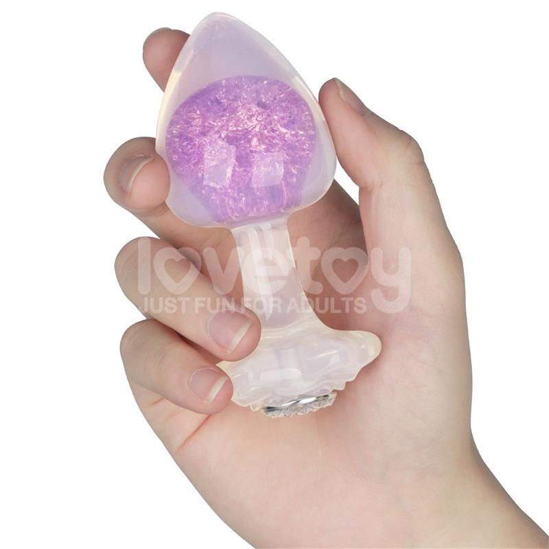Gemoria Plug Anal de Silicona con Esfera de Cristal