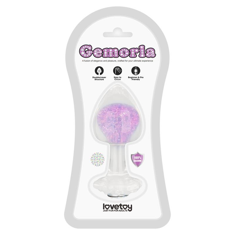 Gemoria Plug Anal de Silicona con Esfera de Cristal