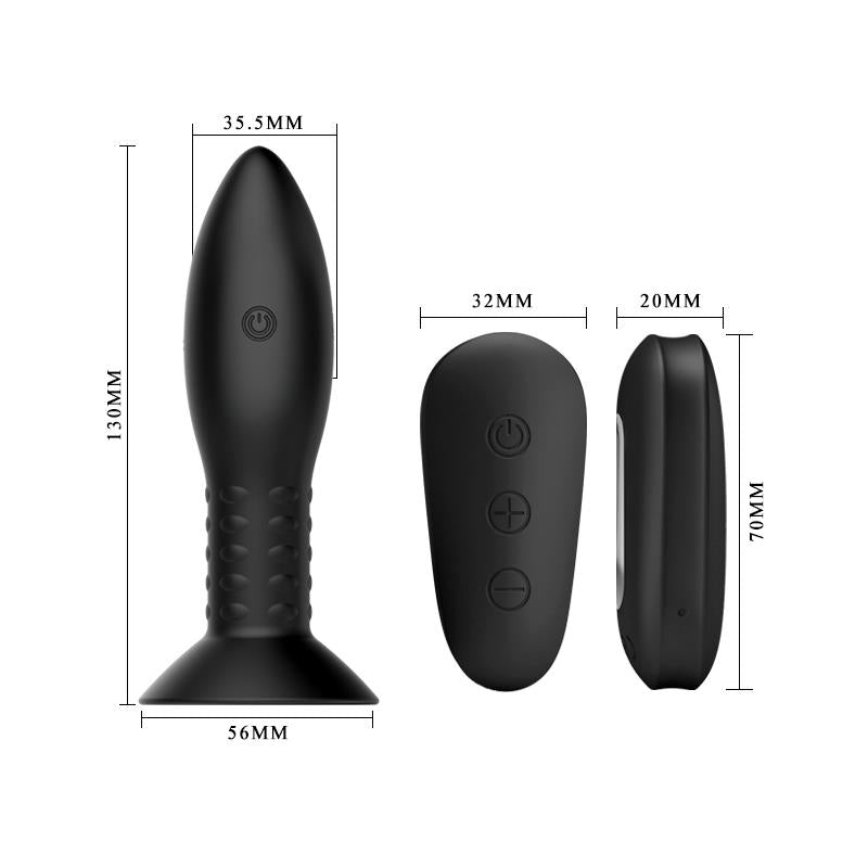 Plug Anal Inflable con Vibracion y Rotacion