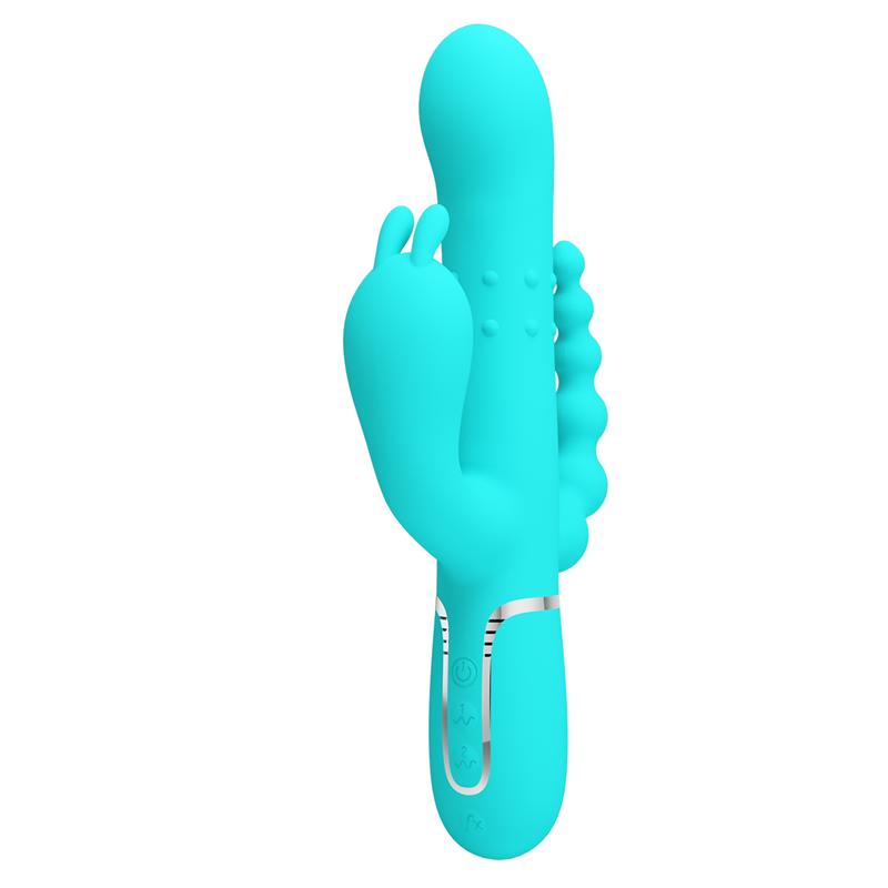 Cammy Vibrador con Bolas Rotadoras y Cadena Anal