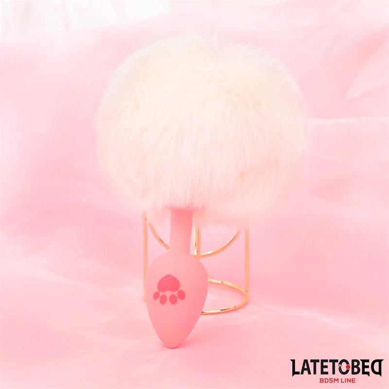 Plug de Silcona con Pompon Rosa