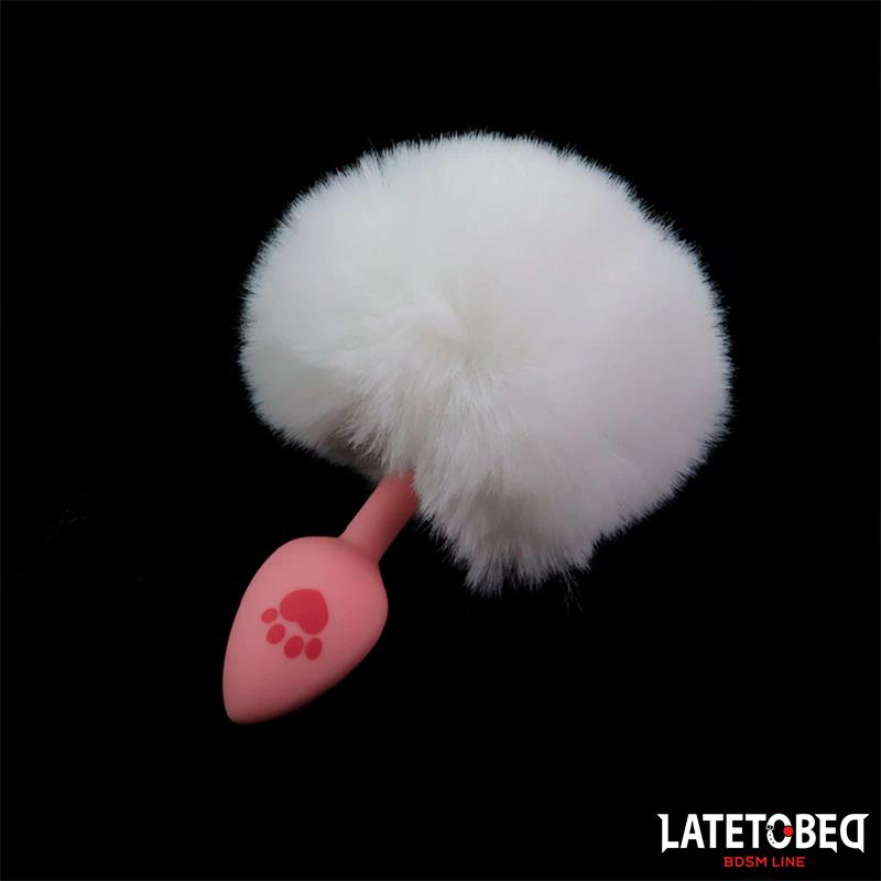Plug de Silcona con Pompon Rosa