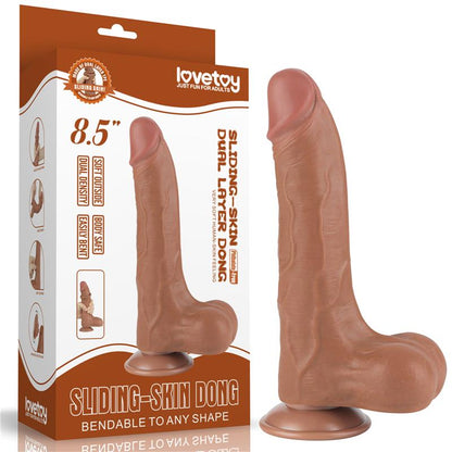 Dildo Sliding Skin 85 Marron