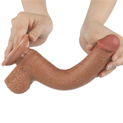 Dildo Sliding Skin 9 Marron