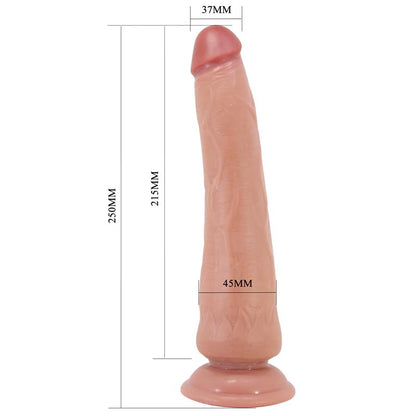 Dildo Realista con Piel Deslizante Bronceado 25 cm