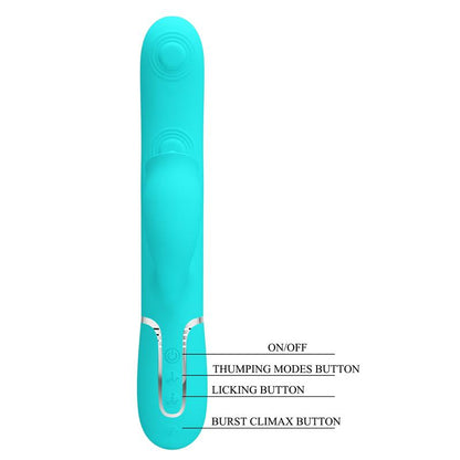 Gigi Vibrador con Licking y Thumping Turquesa