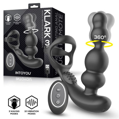 Klark Plug Anal Oscilante con Vibracion y Mando a Distancia