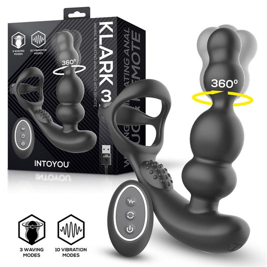 Klark Plug Anal Oscilante con Vibracion y Mando a Distancia