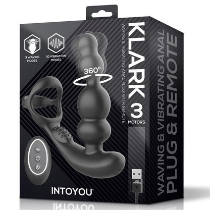 Klark Plug Anal Oscilante con Vibracion y Mando a Distancia