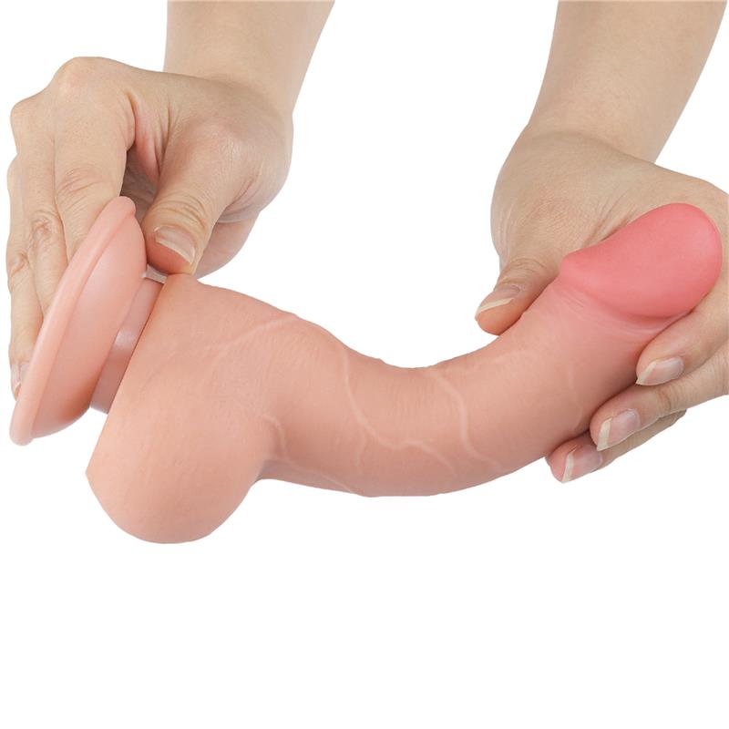 Dildo Dual Layer Piel Deslizante Retractil 75