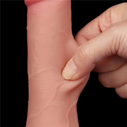 Dildo Dual Layer Piel Deslizante Retractil 75