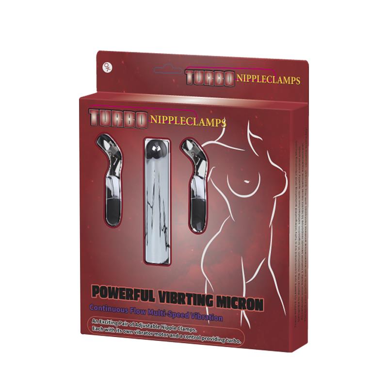 Baile Set Bala Vibrador y Pinzas para Pezones con Vibracion Turbo