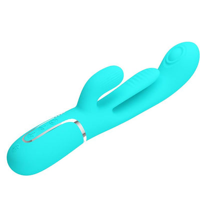 Shania Vibrador con Lengua y Thumping Turquesa
