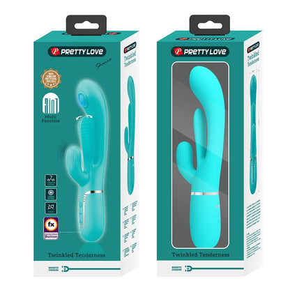Shania Vibrador con Lengua y Thumping Turquesa
